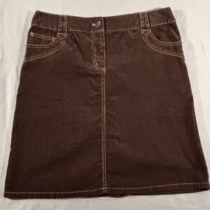 HAROLD’S Brown Corduroy Skirt Women’s 12 Straight Line Miniskirt